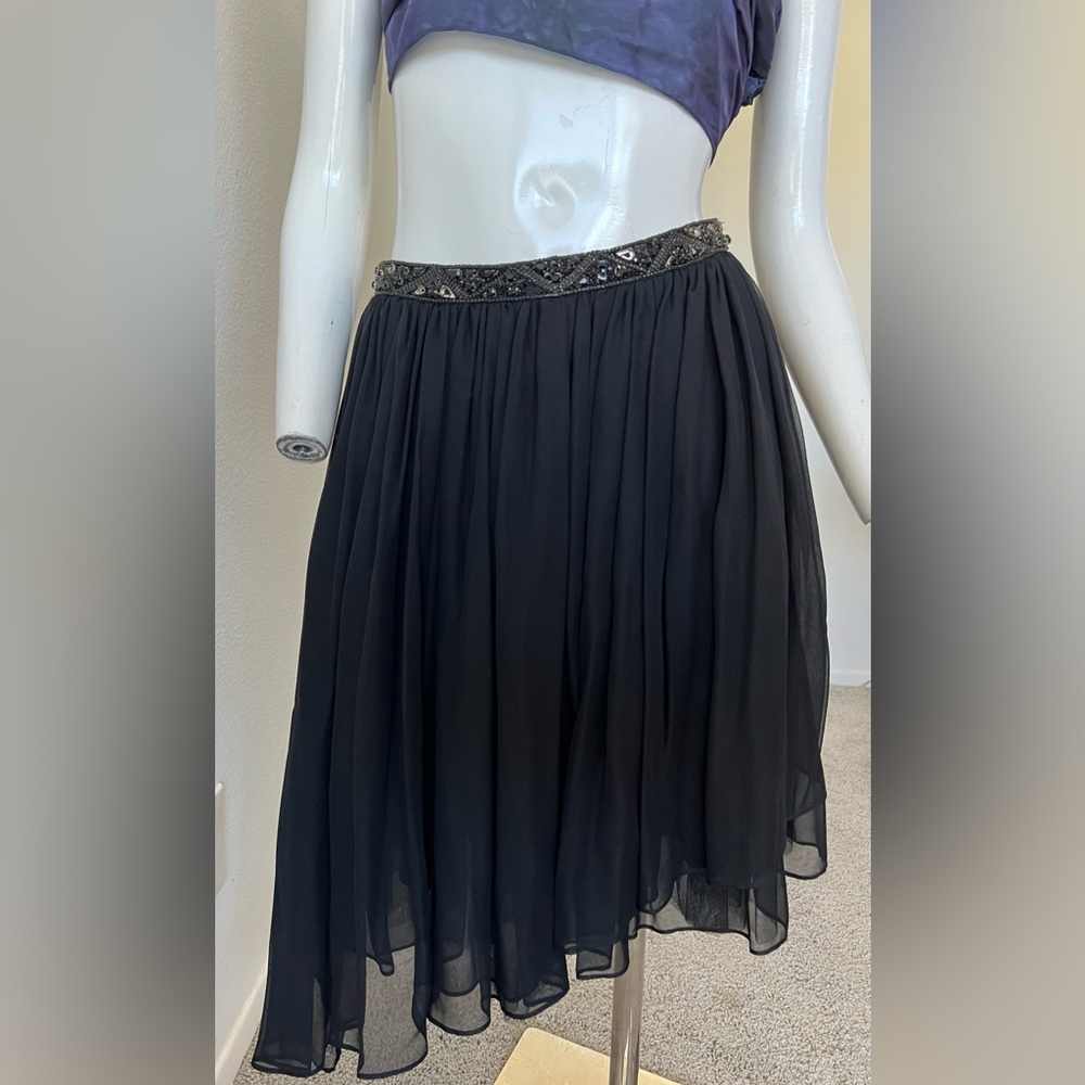 $695 Haute Hippie Asymmetrical Skirt 100% SILK-Made in the US